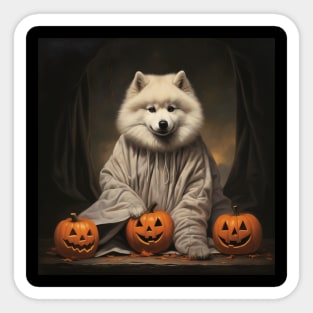 American eskimo dog Halloween Sticker